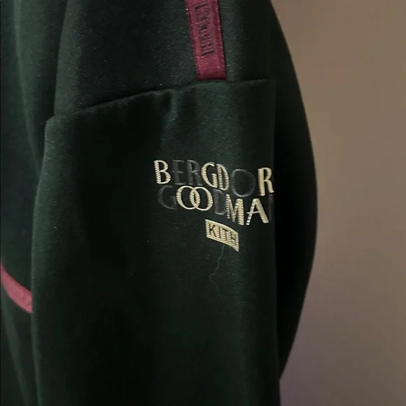 RARE Deadstocked KITH x Bergdorf Goodman Green Red Gold Track Suit Top